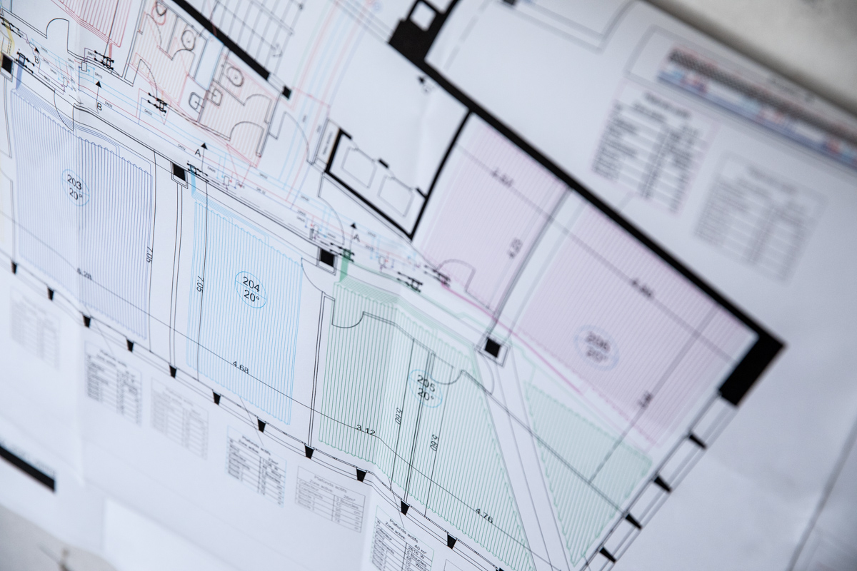 Plan pour travaux de plafonds chauffants