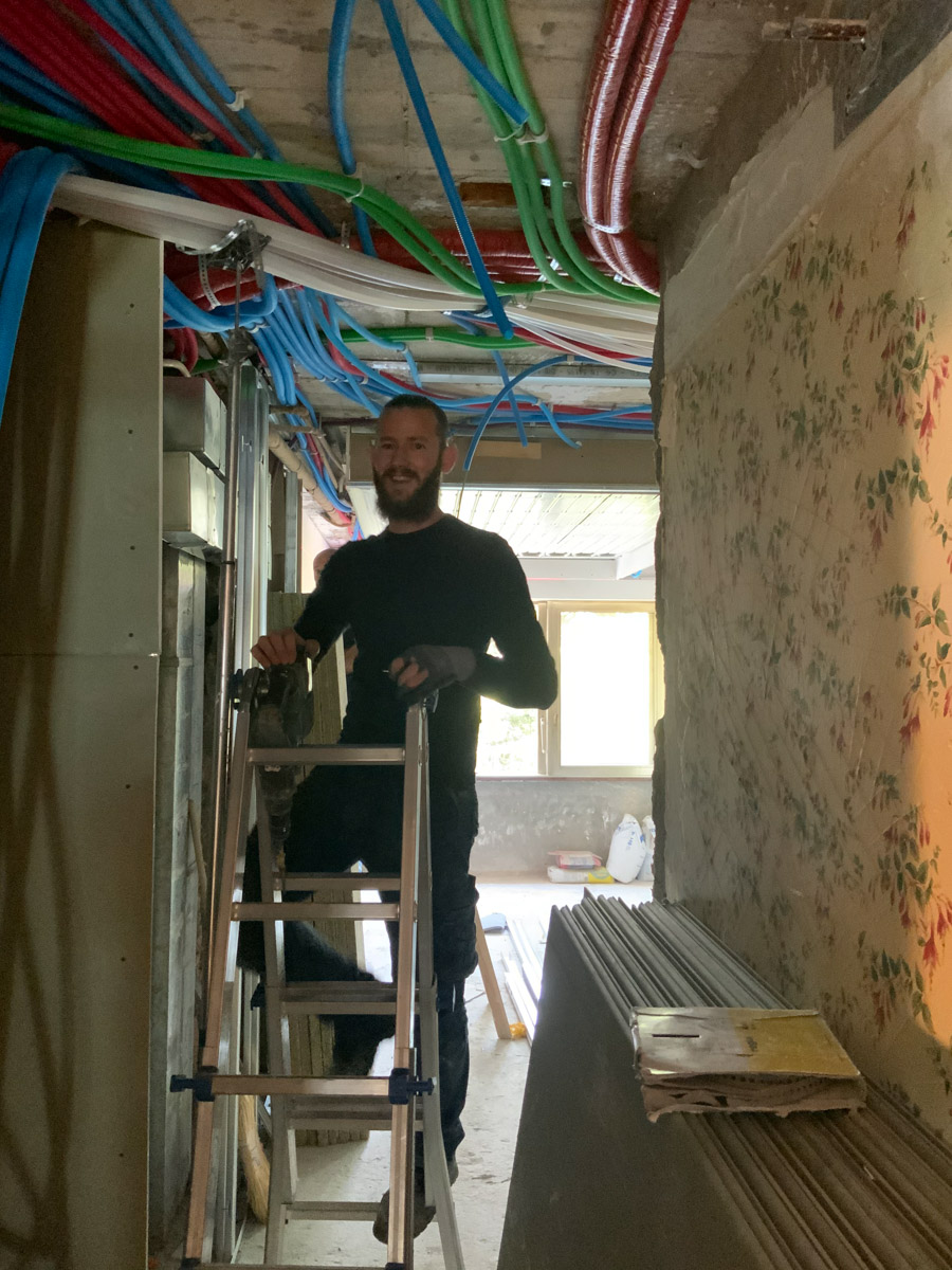Installation d'un plafond chauffant